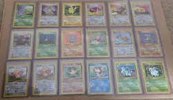 Pokemon Jungle Lot 18 Common & Uncommon Pikachu Meowth Eevee Jigglypuff Spearow - Image 1