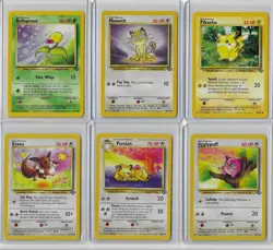 Pokemon Jungle Lot 18 Common & Uncommon Pikachu Meowth Eevee Jigglypuff Spearow - Image 2