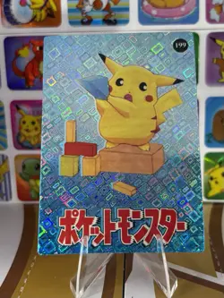 Pokemon Pikachu Vintage Pocket Monsters Vending HOLO Prism Sticker 1999 Nintendo - Image 2