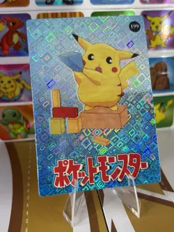 Pokemon Pikachu Vintage Pocket Monsters Vending HOLO Prism Sticker 1999 Nintendo - Image 5