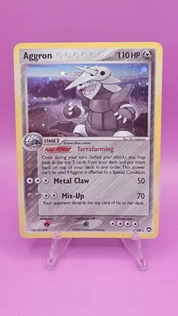 Aggron 1/108 Pokemon Power Keepers Holo Rare MP 🤎 - Image 1