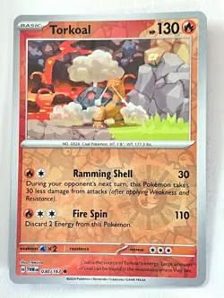 Torkoal 030/167 Reverse Holo Common - Twilight Masquerade Pokemon - Near Mint NM - Image 1