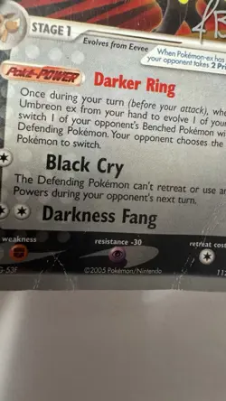 Pokemon TCG Umbreon EX 112/115 Pokemon World Championship 2006 HP - Image 2
