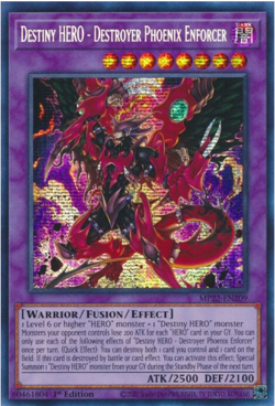 Destiny HERO - Destroyer Phoenix Enforcer MP22 Prismatic Secret 1st ED NM Yugioh - Image 1