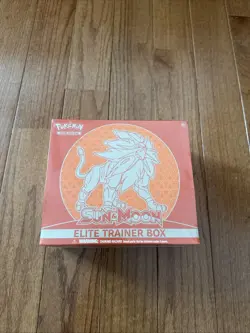 Pokemon Sun And Moon Base Set Elite Trainer Box Official Solgaleo Sealed ETB - Image 1