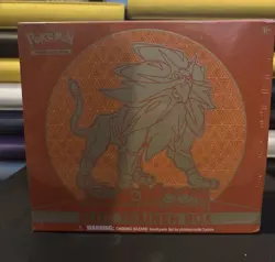 Sun and Moon Base ETB Factory Sealed Solgaleo Pokemon Elite Trainer Box - Image 3