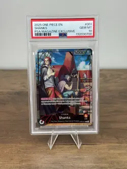 One Piece Shanks OP09-001 PSA 10 PSA Magazine Exclusive Promo Graded Gem Mint 10 - Image 1