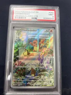 2023 Pokemon Svp En Black Star ETB 044 Charmander Obsidian Flames PSA 9 G25914 - Image 1