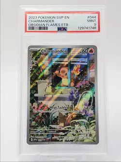 CHARMANDER 2023 POKEMON OBSIDIAN ETB BLACK STAR PROMOS 044 PSA 9 Q5571 - Image 1