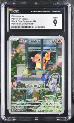 2023 Pokemon Black Star Promos #044 Charmander Pokemon Center ETB CGC 9 MINT - Image 1
