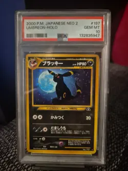 Umbreon 2000 Japanese Holo Neo Discovery PSA 10 Gem Mint Neo 2 Pokemon TCG #197 - Image 1