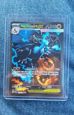 RAW Mega Charizard X Ex 125/094 Phantasmal Flames Pokemon Card Perfect Condition - Image 1