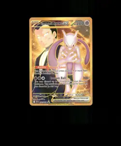 FAN-ART READ DESCRIPTION BELOW Glossy HOLO Mewtwo Card Mewtwo Pokemon Card p1 - Image 1