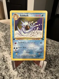 Pokemon TCG Golduck Fossil 1st Edition Uncommon Card 35/62 - Image 1