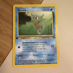 1999 POKEMON TCG FOSSIL SET 1ST EDITION HORSEA CARD 49/62 - Image 1