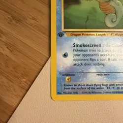 1999 POKEMON TCG FOSSIL SET 1ST EDITION HORSEA CARD 49/62 - Image 2