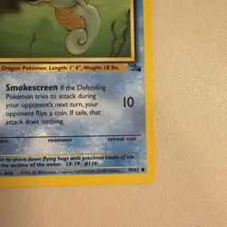 1999 POKEMON TCG FOSSIL SET 1ST EDITION HORSEA CARD 49/62 - Image 3