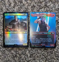 MTG Final Fantasy XV Prompto borderless + Ignis Foil Set trading card FF15 - Image 1