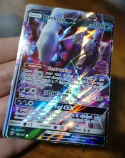 Darkrai GX 88/147 Burning Shadows Miscut Error Misprint Pokemon Card PL - Image 3