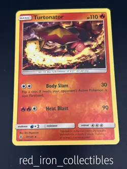 Turtonator 17/145 Reverse Holo Rare Sun & Moon Guardians Rising Pokemon Card - Image 1