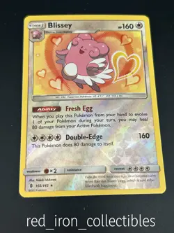 Blissey 102/145 Reverse Holo Rare Sun & Moon Guardians Rising Pokemon Card 2017 - Image 1
