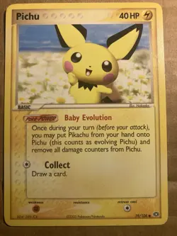 Pichu Pokemon Card Emerald 59/106 LP - Image 1