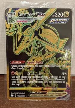 Pokemon TCG Cards Rayquaza VMAX TG29/TG30 Silver Tempest Gold Secret Rare - Image 1