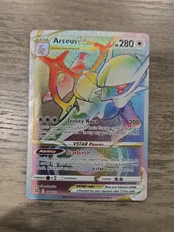Mint Pack Fresh Arceus VSTAR Rainbow Brilliant Stars 176/172 Pokemon Card - Image 1