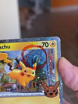 POKEMON PIKACHU 018/091 COSMOS HOLOFOIL WITH SWIRL TRICK OR TRADE NM CARD PROMO - Image 2