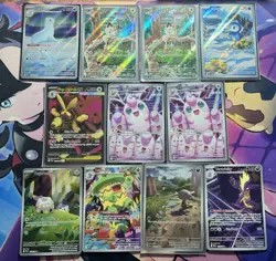 Pokemon Phantasmal Flames Illustration Rare Full Art Lot 11 Cards Meowth Piplup - Image 1