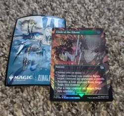 MTG Final Fantasy XVI Foil Clash if Eikons full art trading card + Sleeve FF16 - Image 1