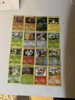 Pokemon Card Lot 16 Rares & Holos | Groudon Reshiram Snorlax Eevee | Played - Image 1