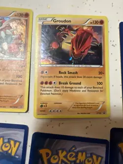 Pokemon Card Lot 16 Rares & Holos | Groudon Reshiram Snorlax Eevee | Played - Image 4