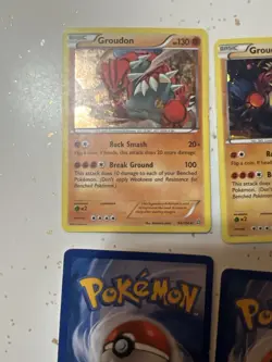 Pokemon Card Lot 16 Rares & Holos | Groudon Reshiram Snorlax Eevee | Played - Image 5
