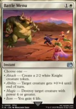 Battle Menu Final Fantasy (FIN) 9 MTG Foil NM - Image 1