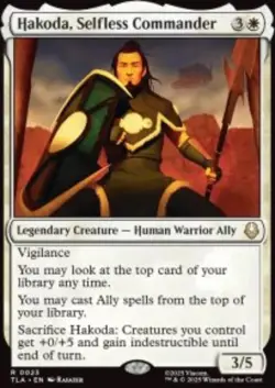 Hakoda, Selfless Commander Avatar TLA 23 MTG Foil NM - Image 1