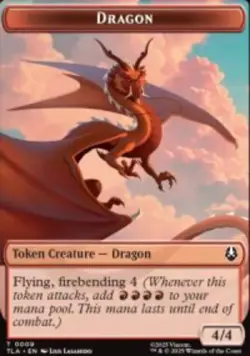 Dragon / Food 19 Avatar Token 9 MTG Foil NM - Image 1