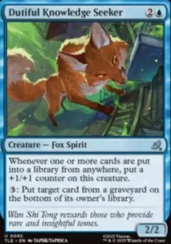 Dutiful Knowledge Seeker Avatar TLE 92 MTG Reg NM - Image 1