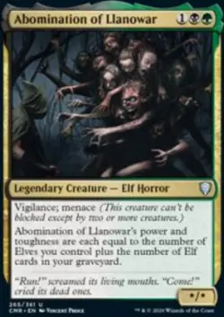 Abomination of Llanowar Commander Legends (CMR) 265 MTG Regular - Image 1