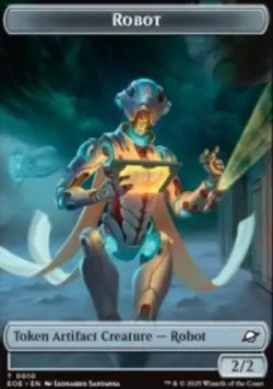 Robot // Sliver Double-Sided Token Near Mint Foil Edge of Eternities - Image 2