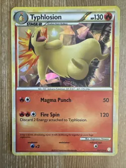 Pokemon TCG Typhlosion Heartgold & Soulsilver 32/123 Cracked Ice Holo NM/VLP - Image 1