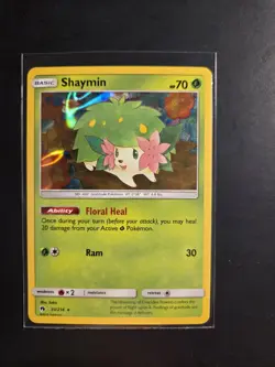 2018 Shaymin 33/214 Holo Rare Holo SM - Lost Thunder Pokemon TCG NM - Image 1