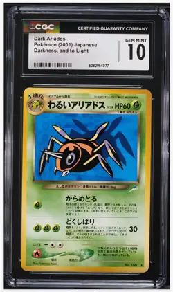 2001 😺 CGC-10 - Dark Ariados #168 Darkness And To Light Pokemon - Image 1