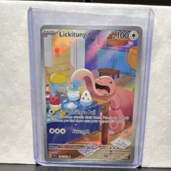 Pokemon Lickitung Illustration Rare SV05: Temporal Forces Full Art Holo 186/162 - Image 1