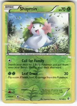 Shaymin Boundaries Crossed Rare,Reverse Holo Pokemon Moderately played - Image 1