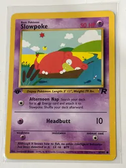 Slowpoke 1st Edition 67/82 Common- Team Rocket- Vintage Pokemon Singles- LP - Image 1