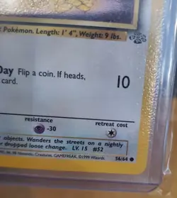 Pokemon TCG Meowth Jungle 56/64 Regular Unlimited Common - Image 2