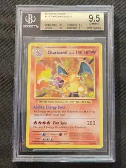 Pokemon Charizard 11/108 XY Evolutions Holo Rare GRADED BGS Beckett 9.5 Gem Mint - Image 1