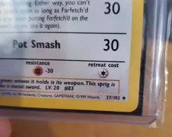 Pokemon WOTC Farfetch'd 27/102 Base Set UNLIMITED Uncommon LP/NM - Image 2