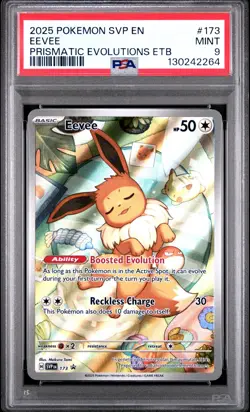 EEVEE 2025 Pokemon Scarlet & Violet Black Star Promo PSA 9 Prismatic Evolutions - Image 1